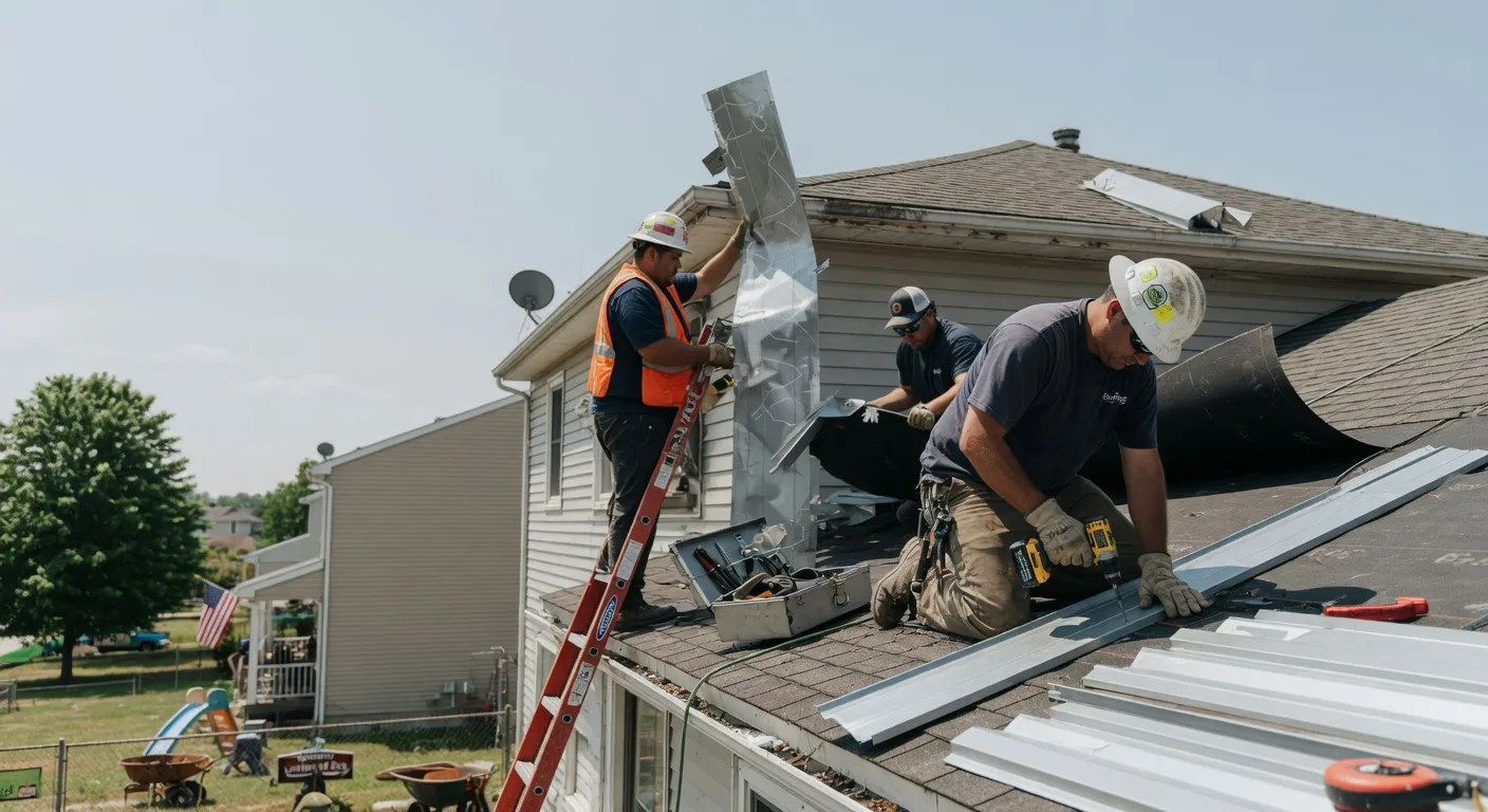 Storm Damage Metal Roof Repair in Bethel, VT